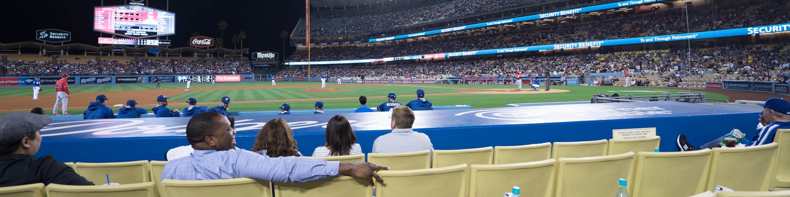 Seat view from Dugout Club