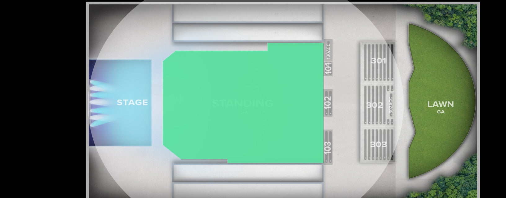 Seat view from Standing