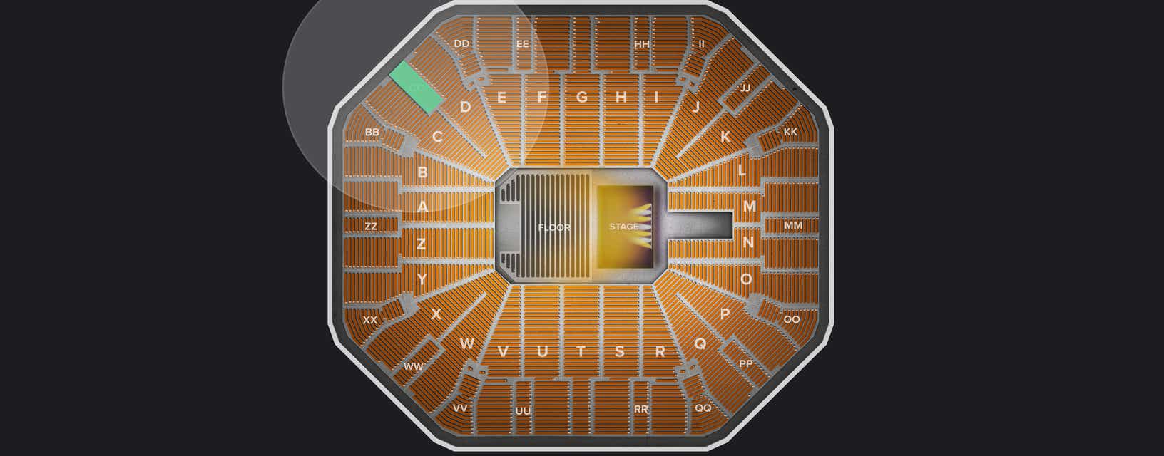 Seat view from Upper