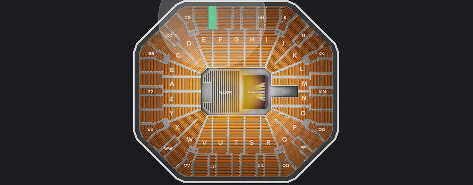 Seat view from Upper