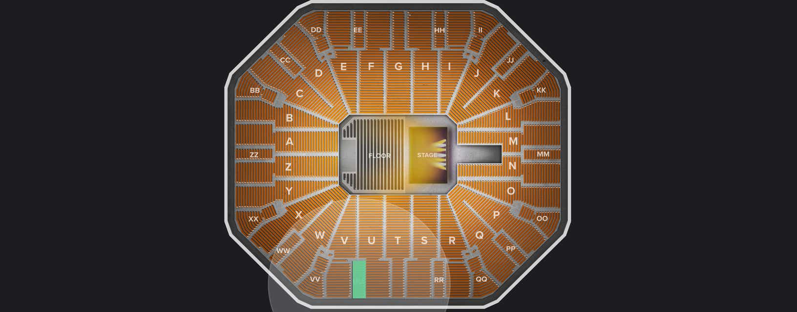 Seat view from Upper