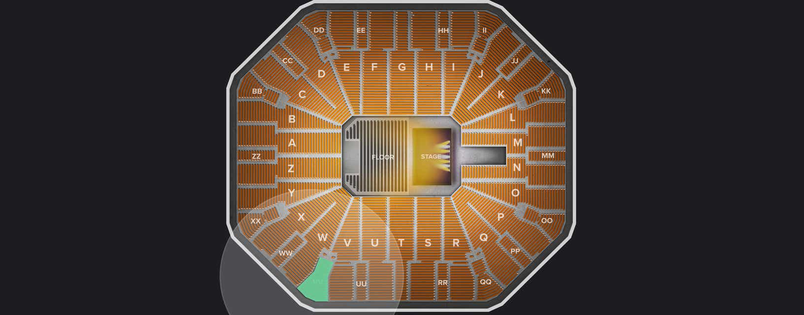 Seat view from Upper