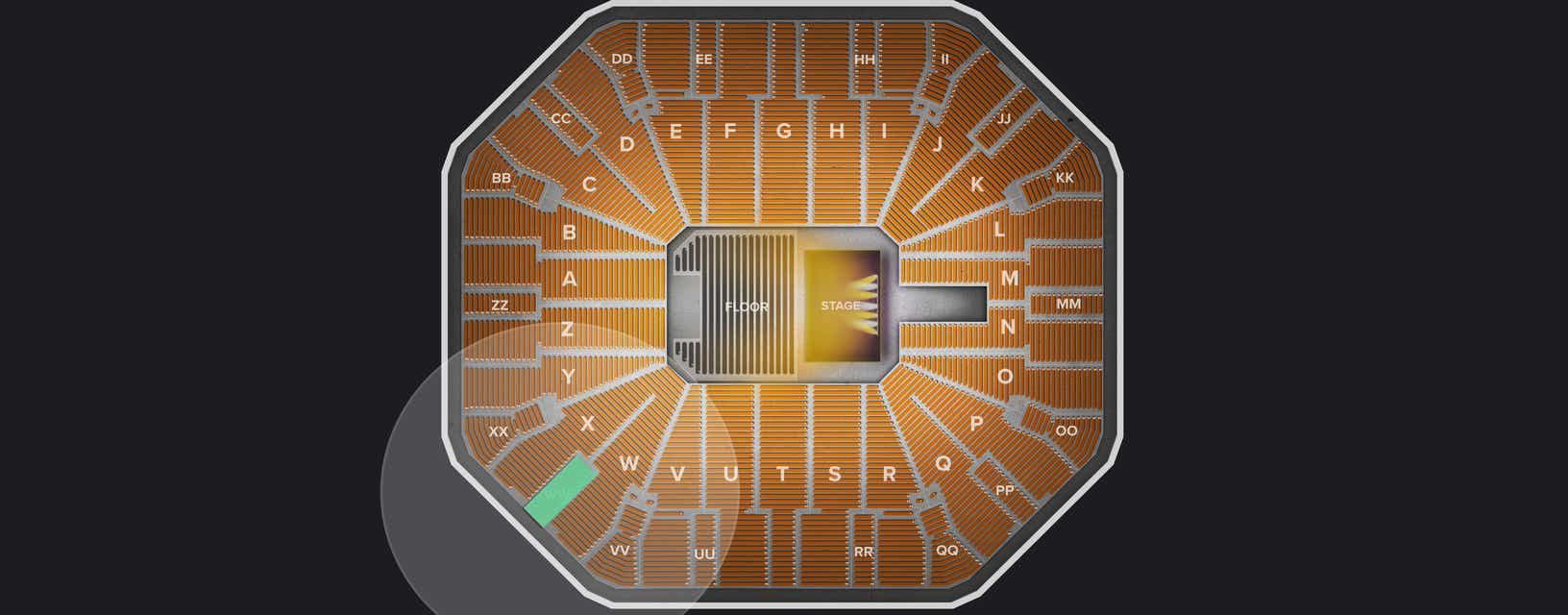 Seat view from Upper