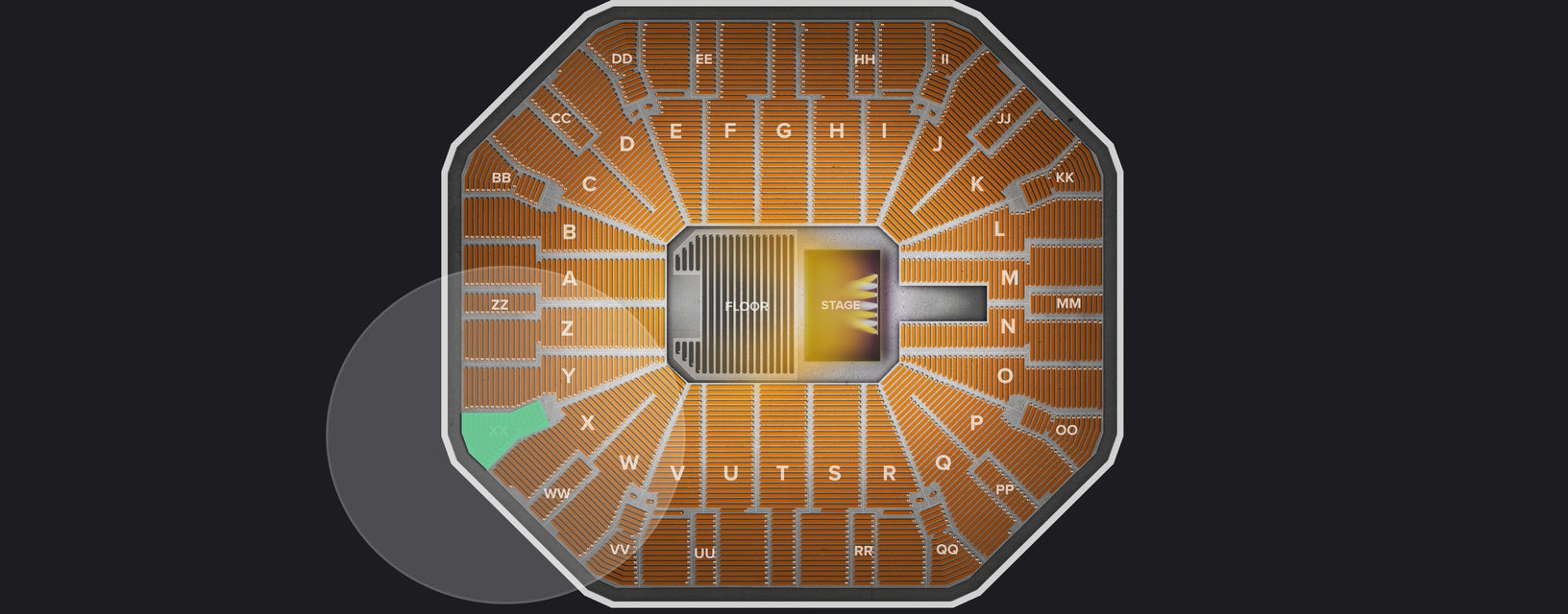 Seat view from Upper