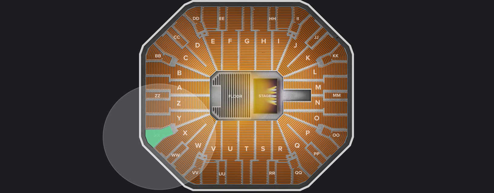 Seat view from Upper