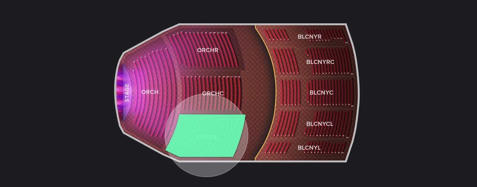 Seat view from Orchestra