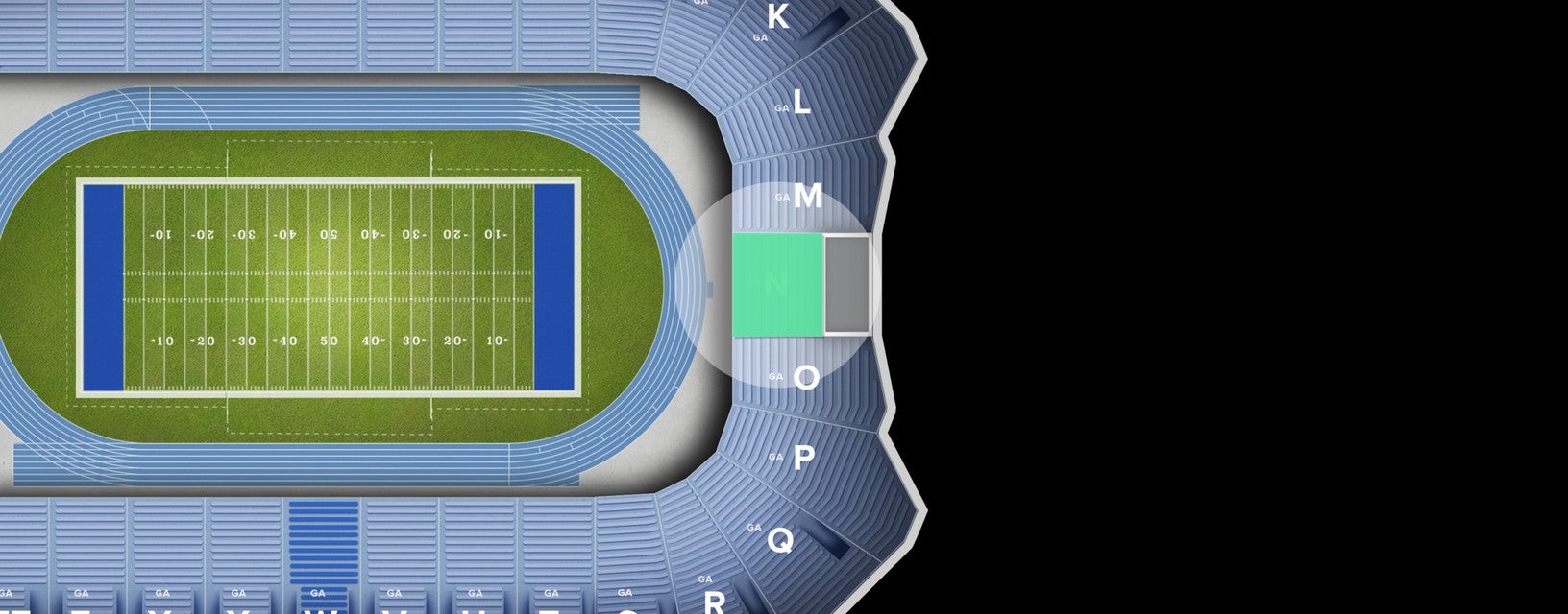 Seat view from N