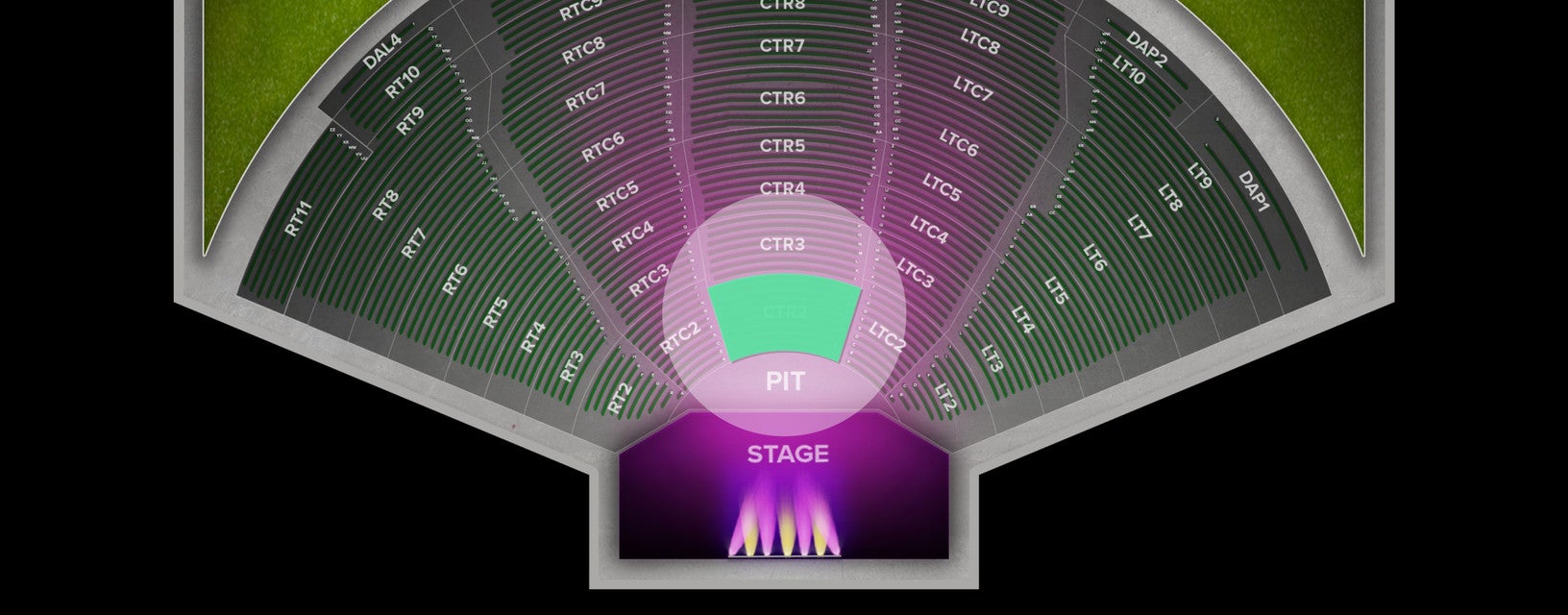 Seat view from Center