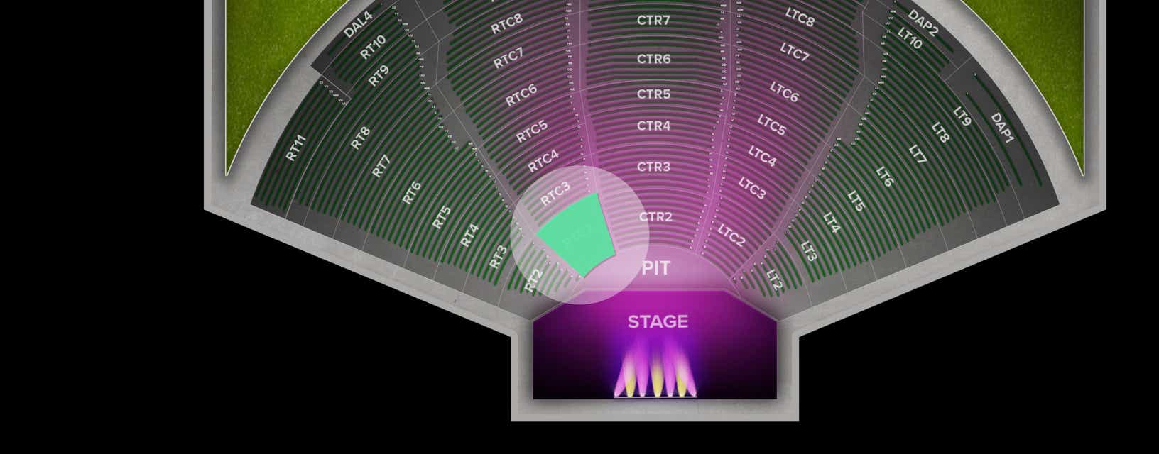 Seat view from Right Center