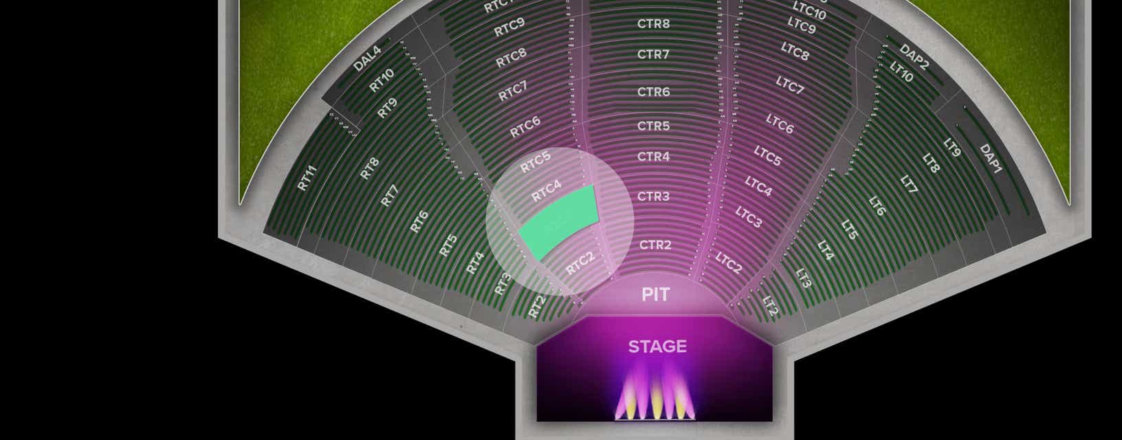 Seat view from Right Center
