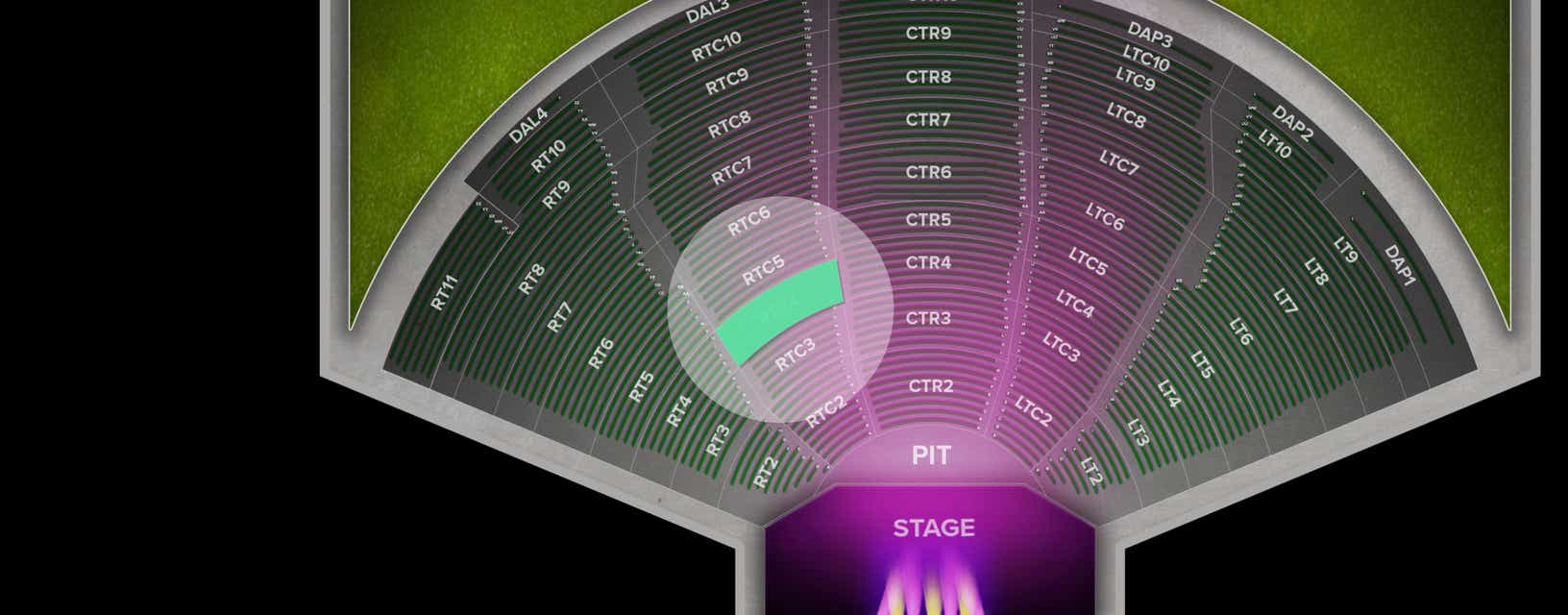 Seat view from Right Center