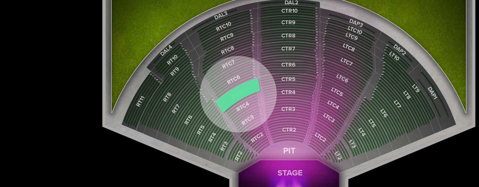 Seat view from Right Center