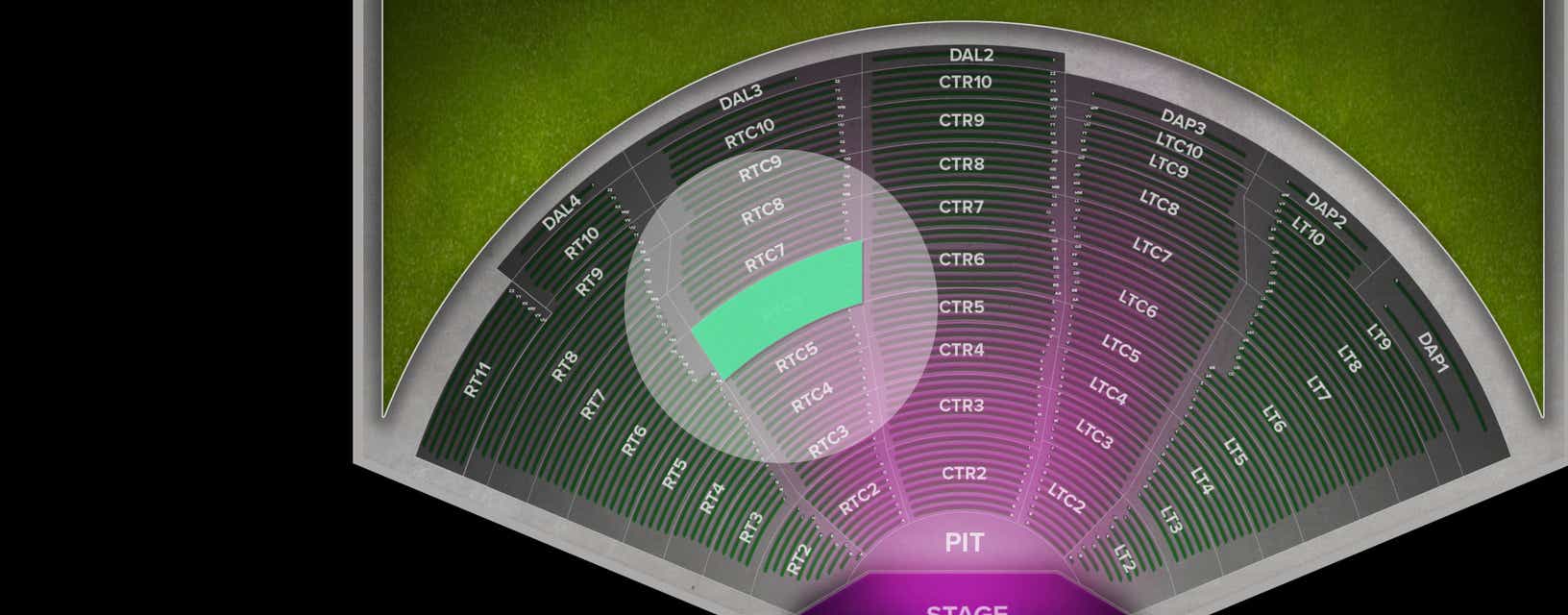 Seat view from Right Center