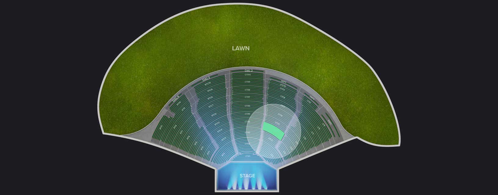 Seat view from Left Center