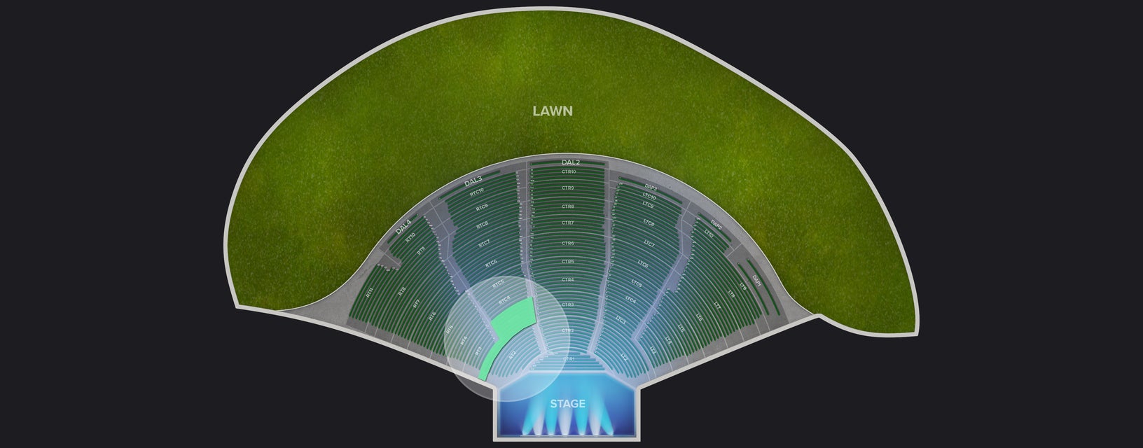 Seat view from Right Center
