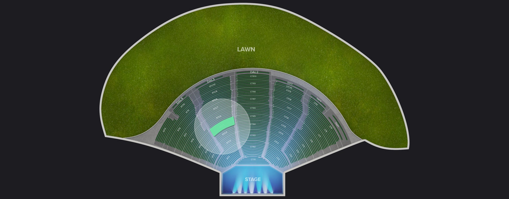 Seat view from Right Center