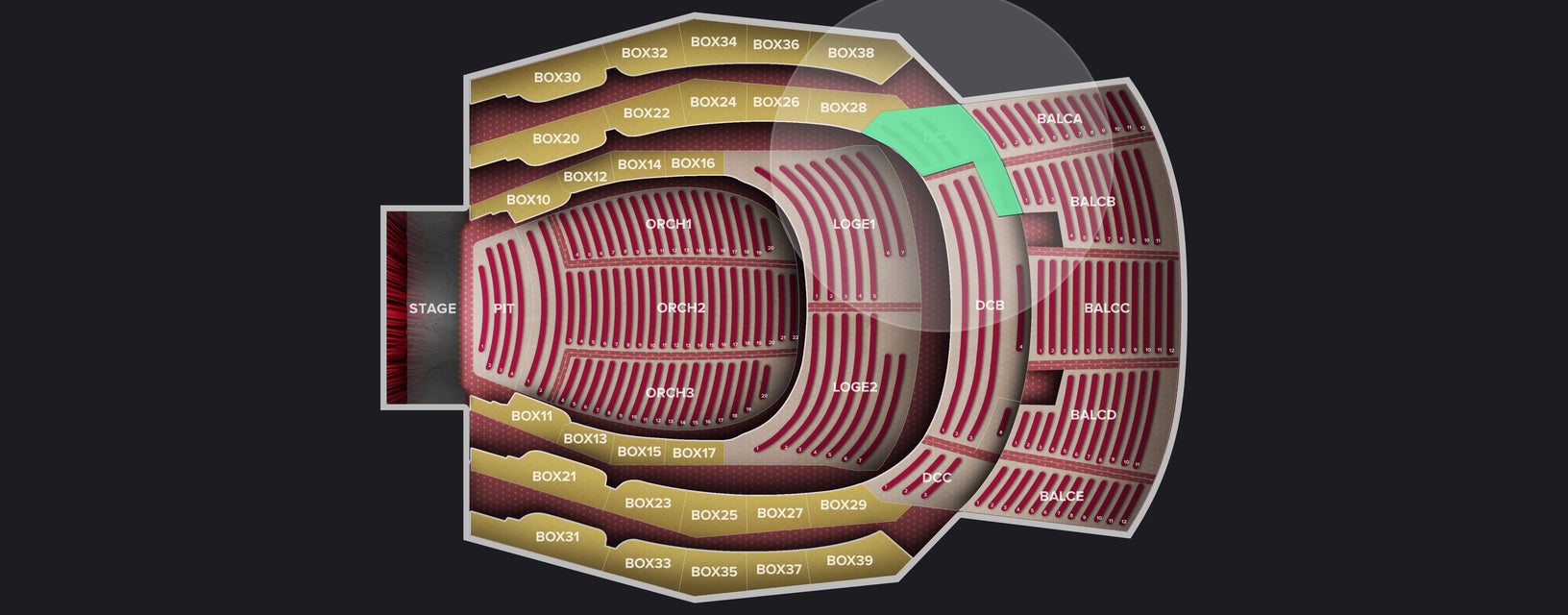 Seat view from Dress Circle