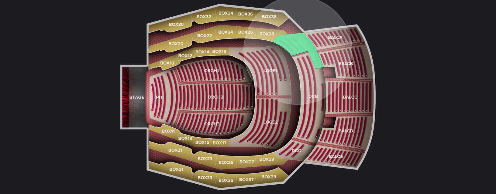 Seat view from Dress Circle