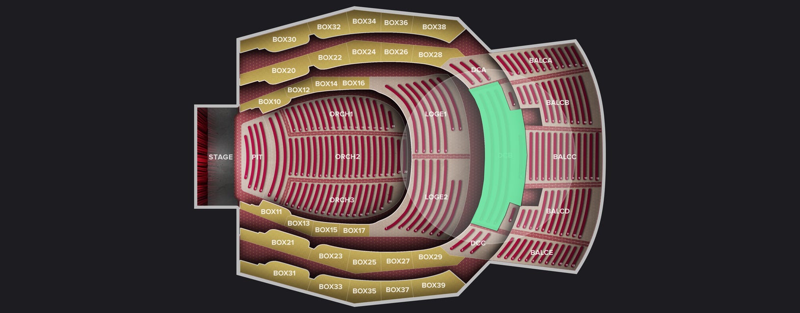 Seat view from Dress Circle