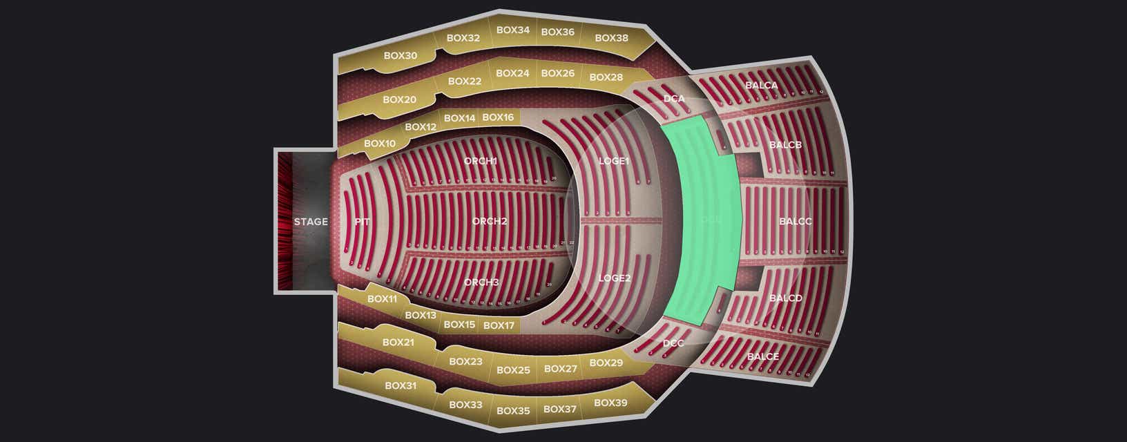 Seat view from Dress Circle