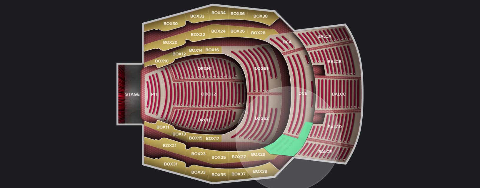 Seat view from Dress Circle