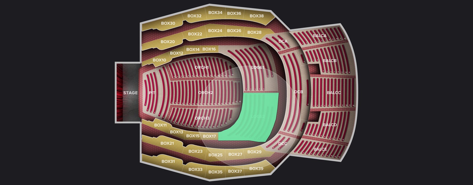 Seat view from Loge