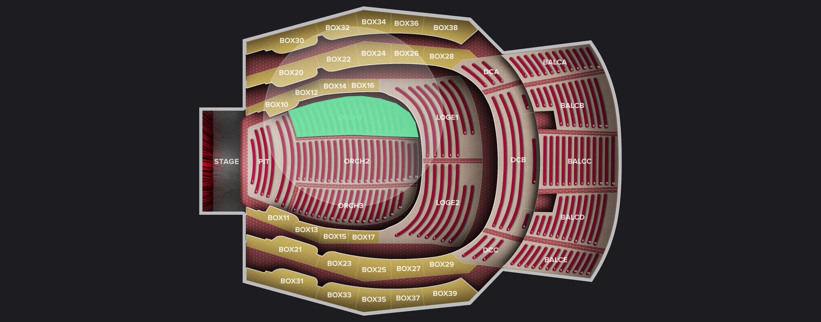 Seat view from Orchestra