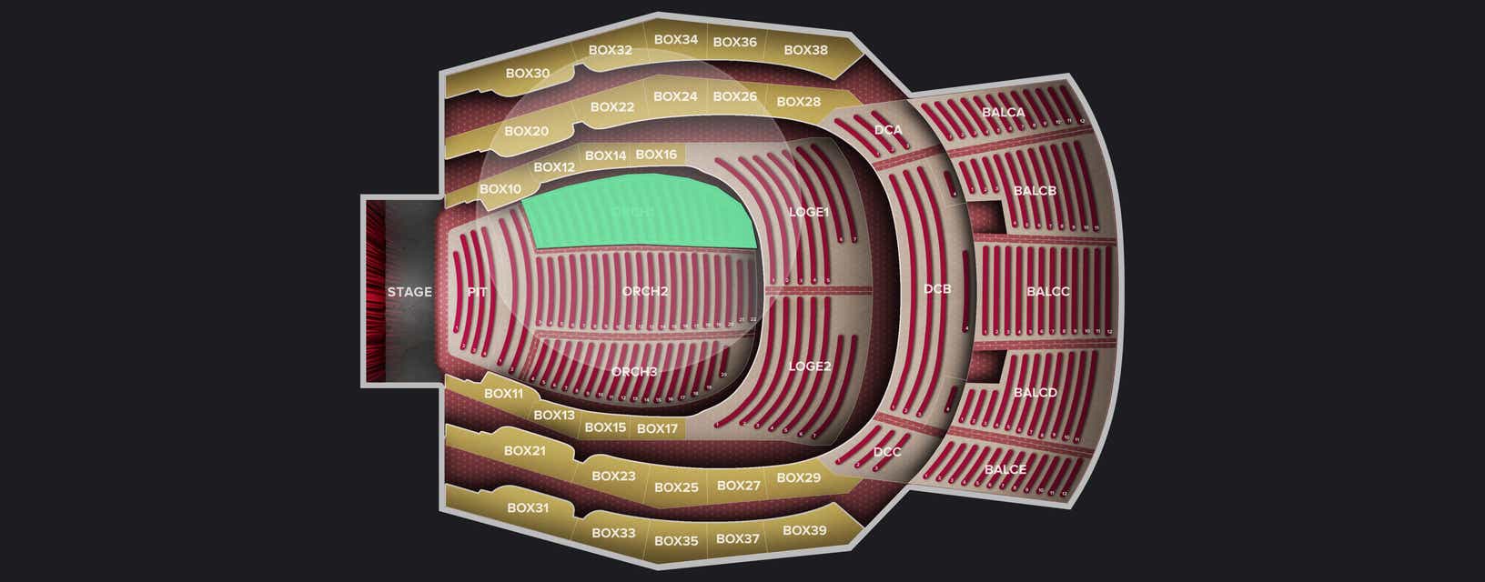Seat view from Orchestra