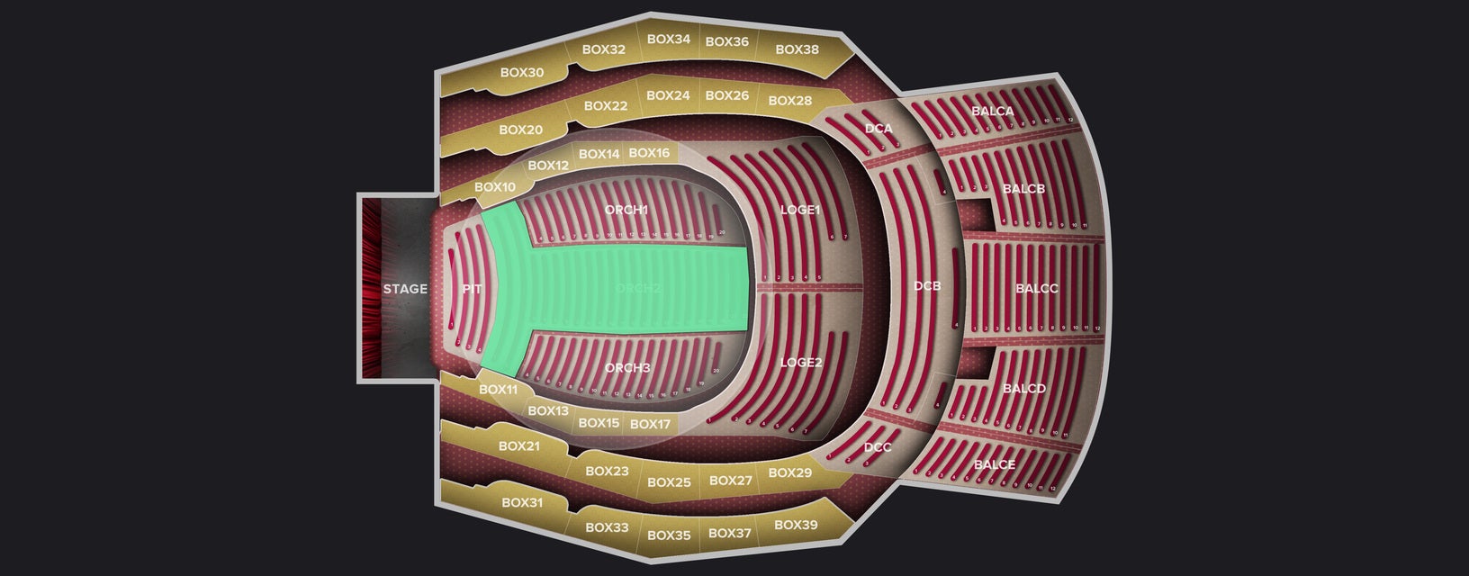 Seat view from Orchestra