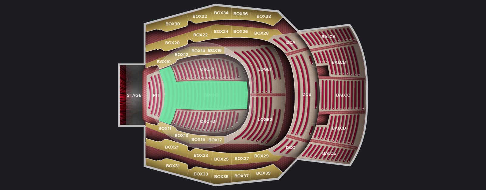 Seat view from Orchestra