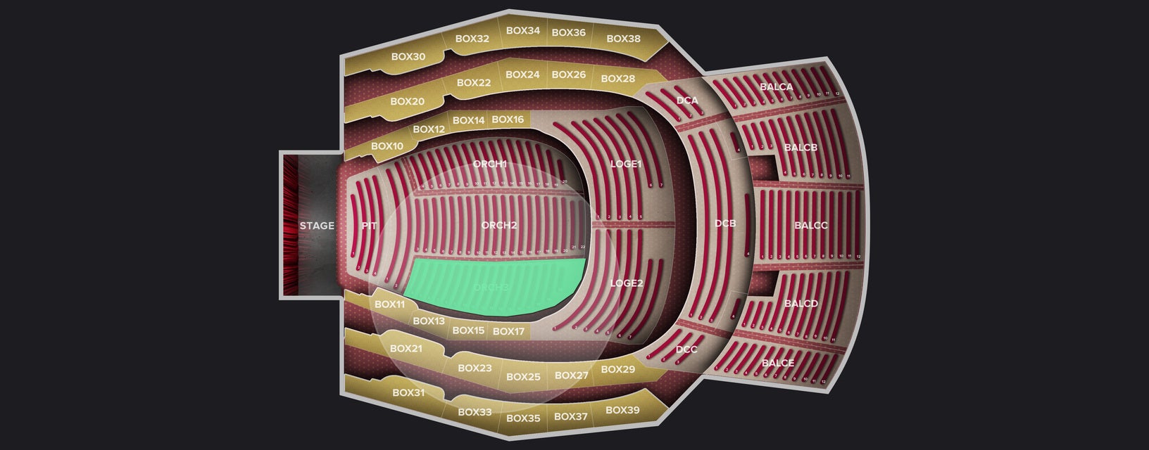 Seat view from Orchestra