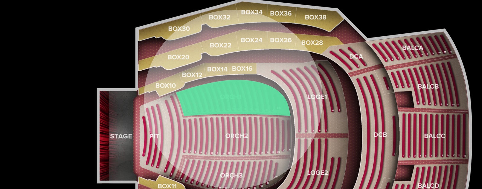 Seat view from Orchestra