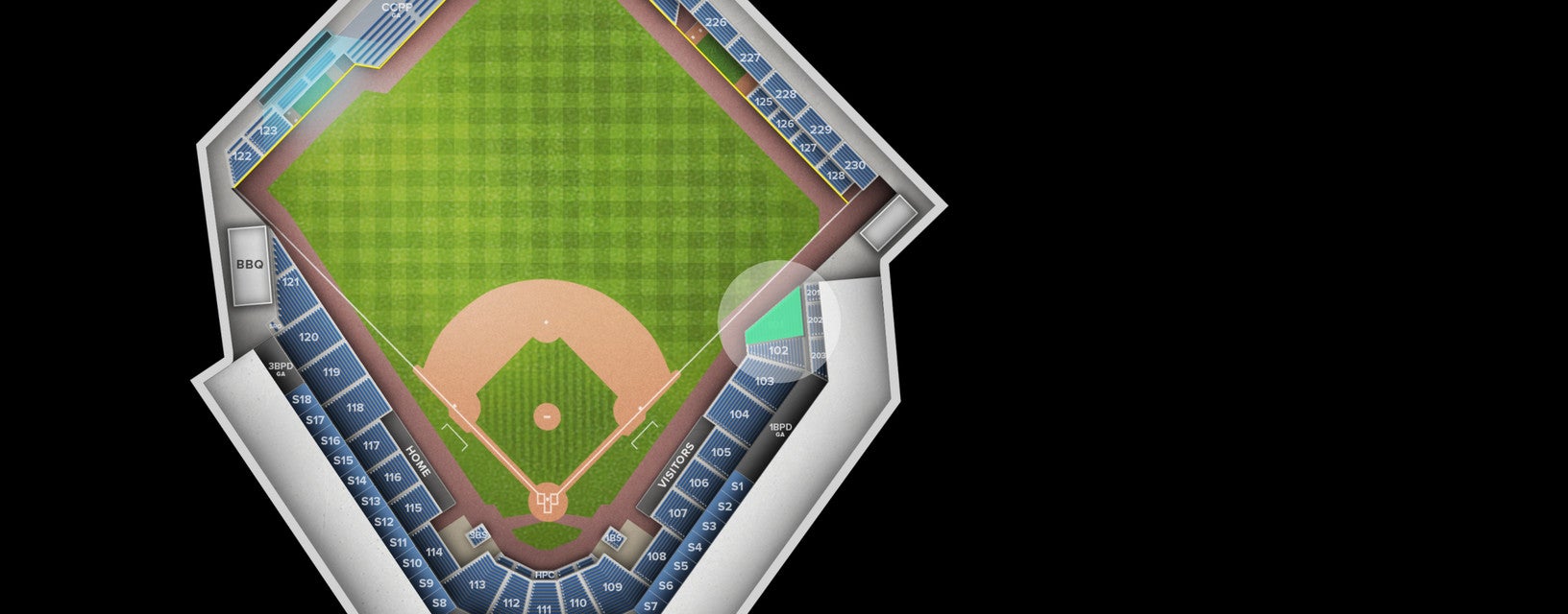 Seat view from Section