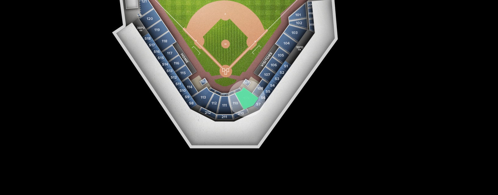 Seat view from Section