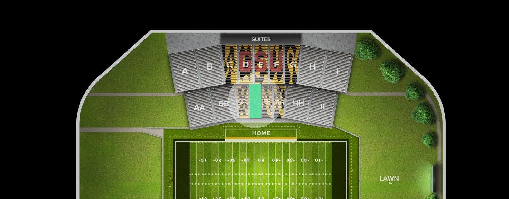Seat view from Lower Sideline