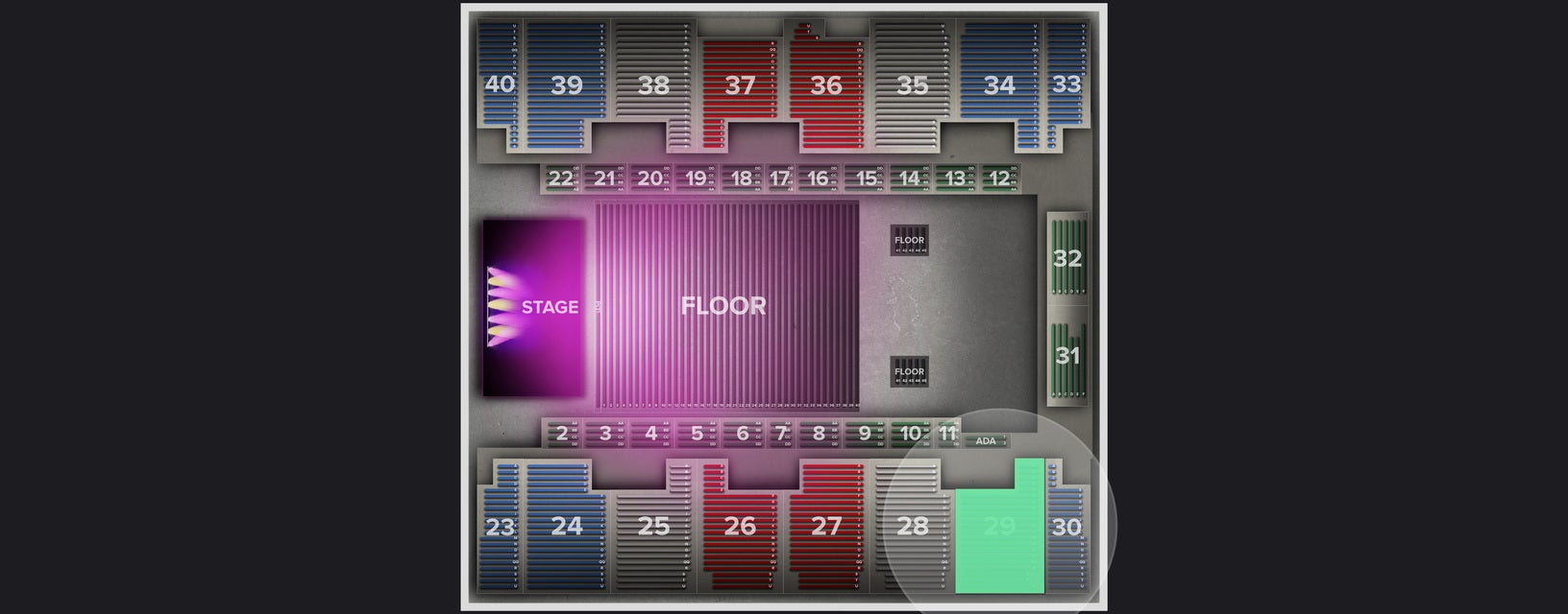 Seat view from Stand
