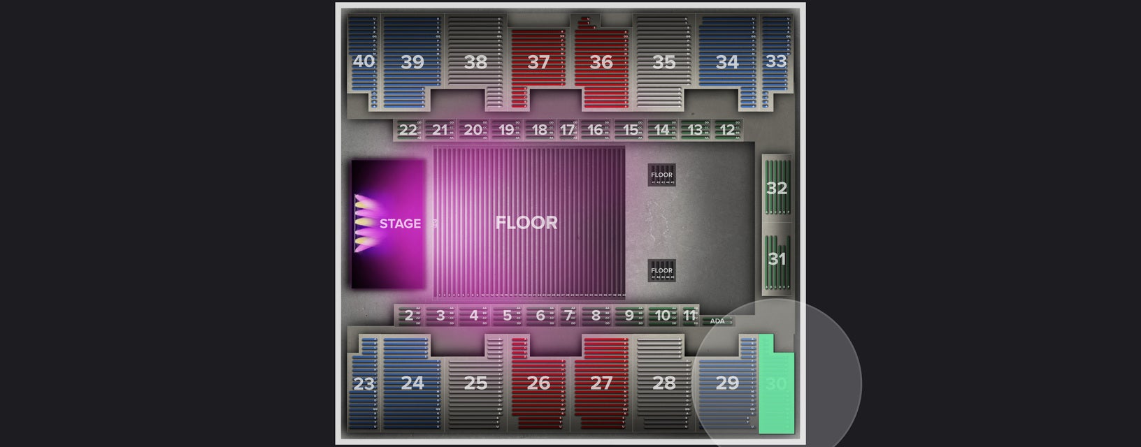 Seat view from Stand