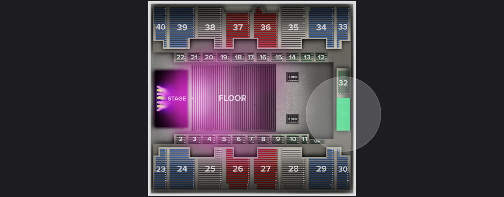 Seat view from Stand