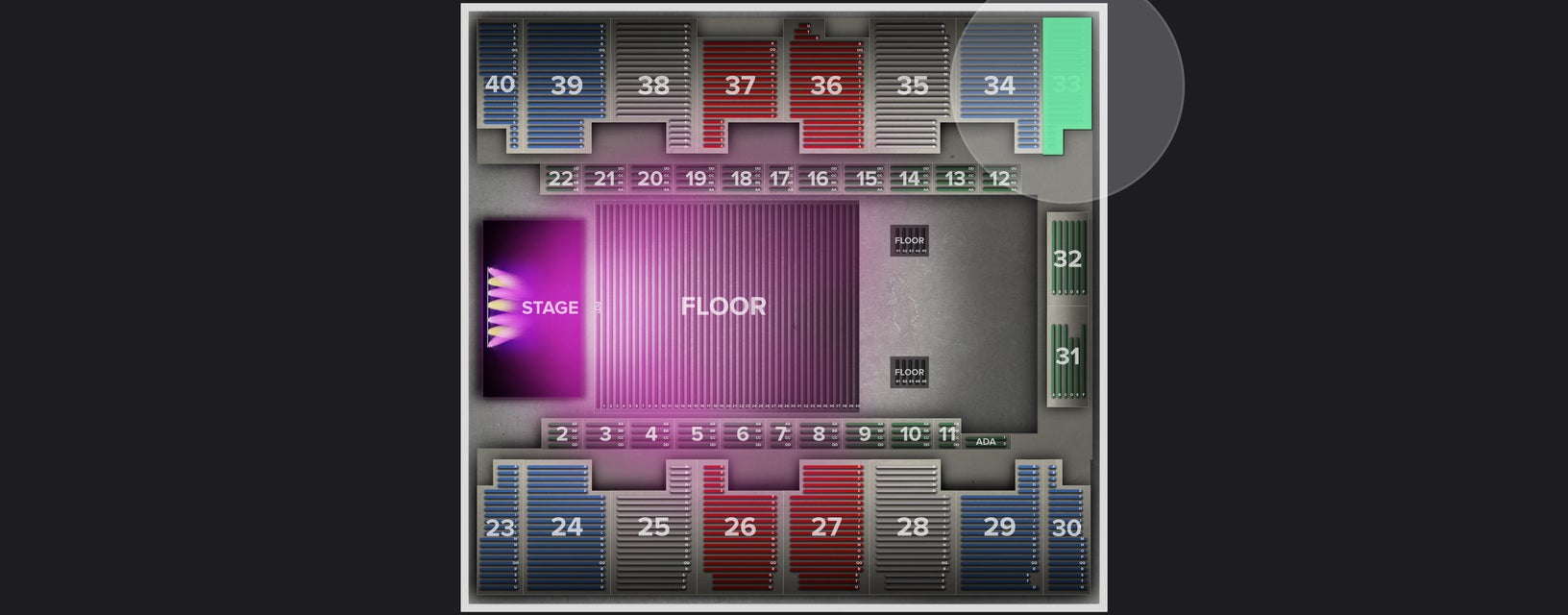 Seat view from Stand