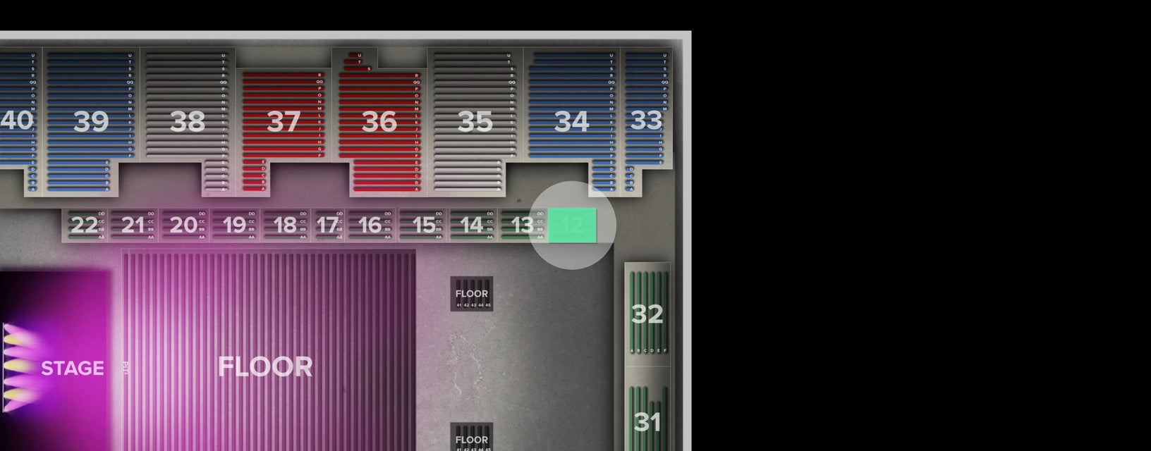 Seat view from Box