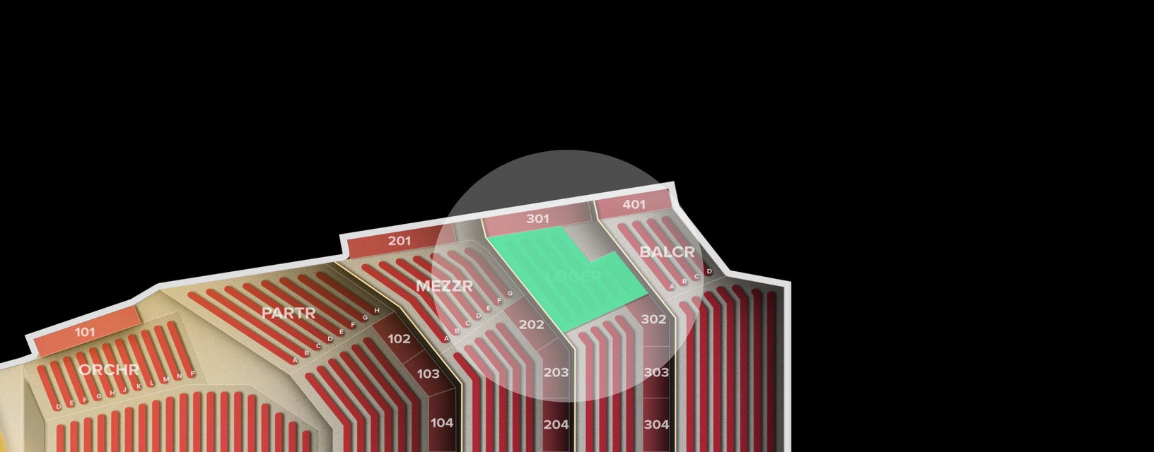 Seat view from Loge Right