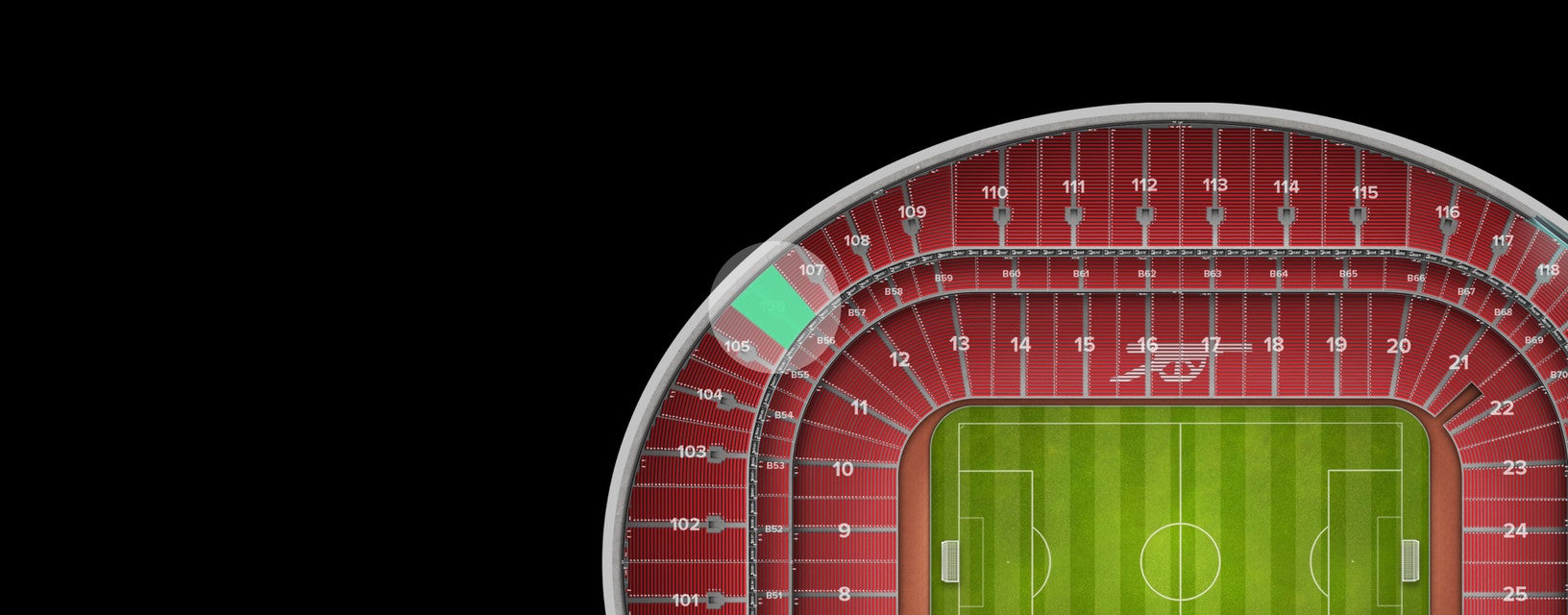 Seat view from Shortside Upper Tier