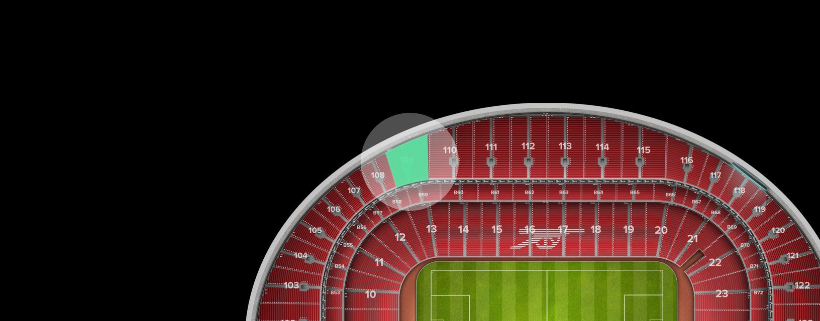 Seat view from Longside Upper Tier