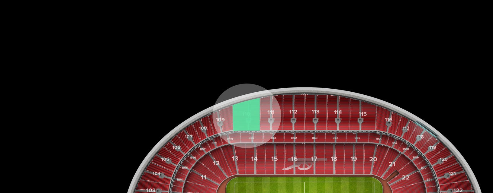 Seat view from Longside Upper Tier