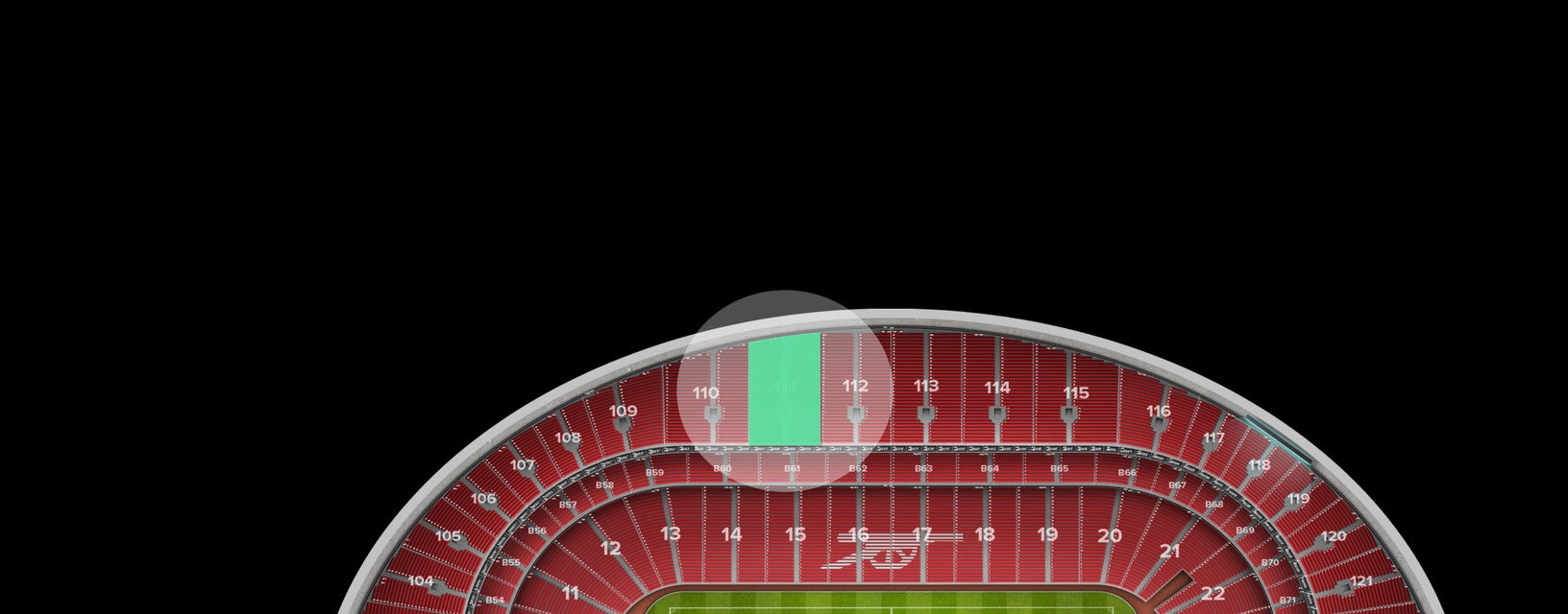 Seat view from Longside Upper Tier