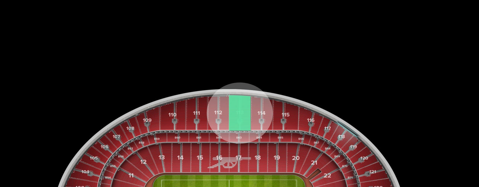 Seat view from Longside Upper Tier