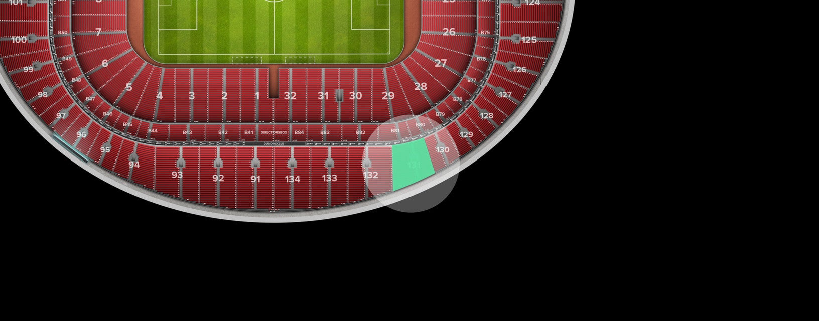 Seat view from Longside Upper Tier