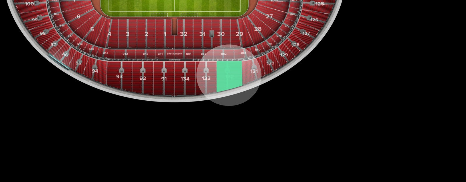 Seat view from Longside Upper Tier