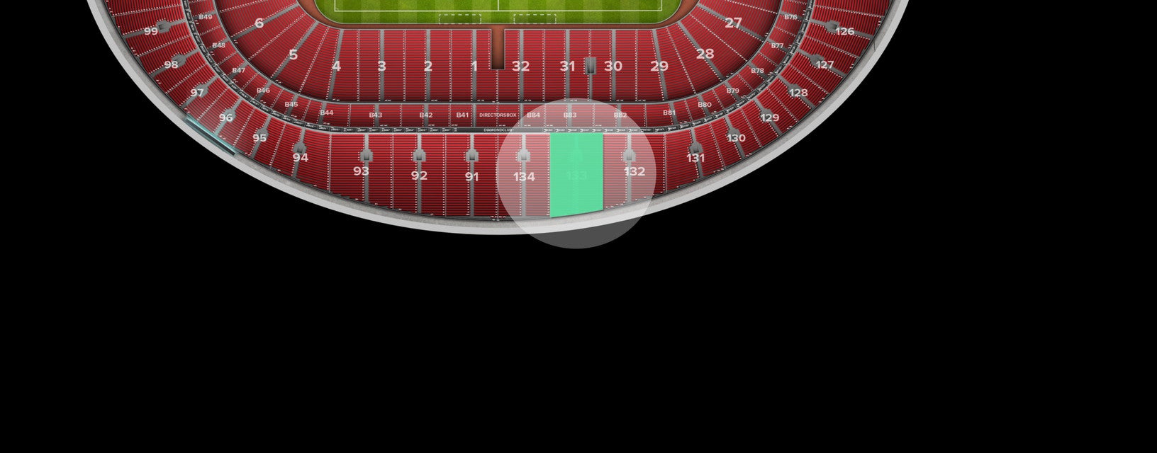 Seat view from Longside Upper Tier