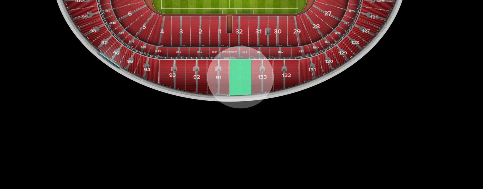 Seat view from Longside Upper Tier
